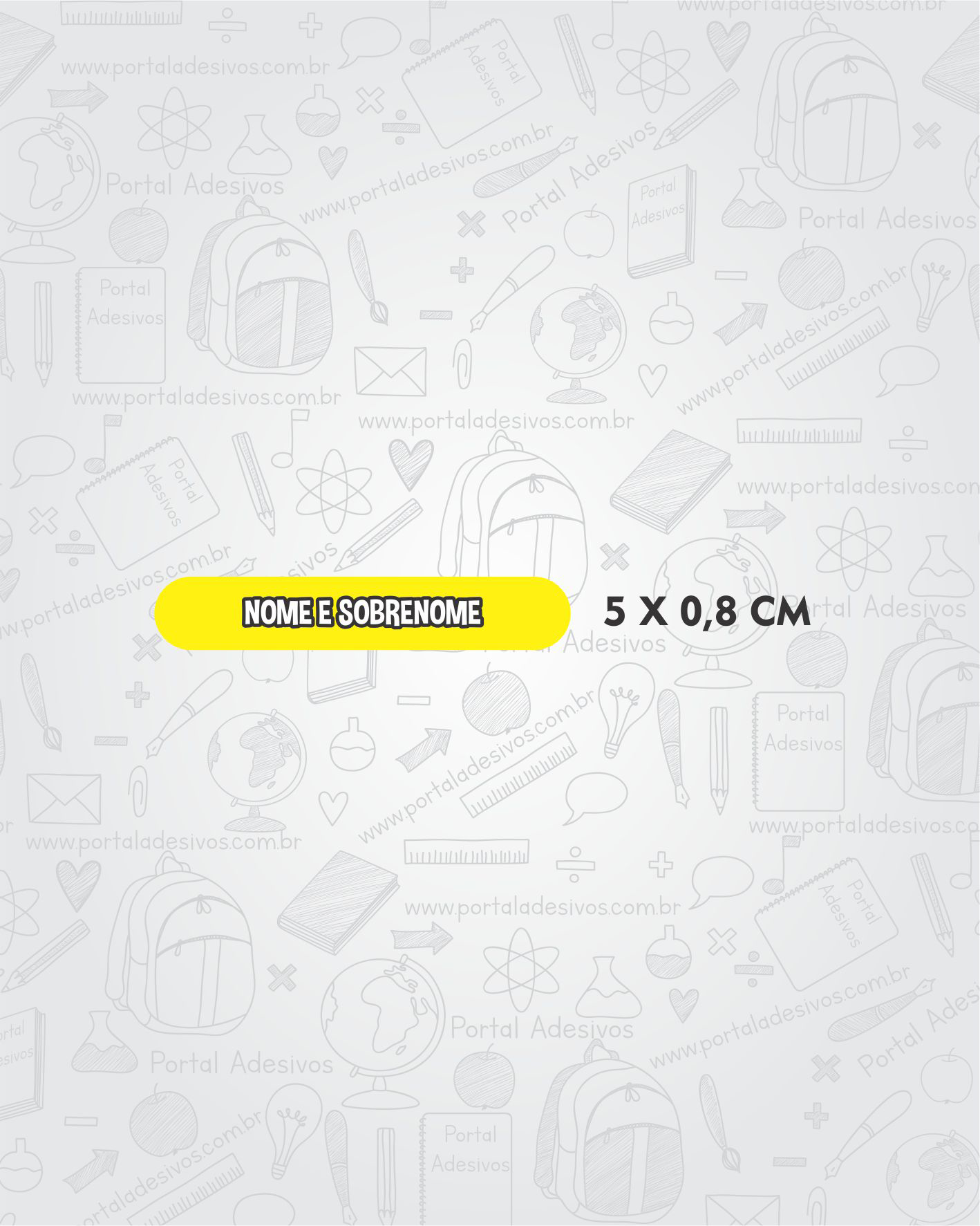 96 Etiquetas Finas - 5 x 0,8 cm