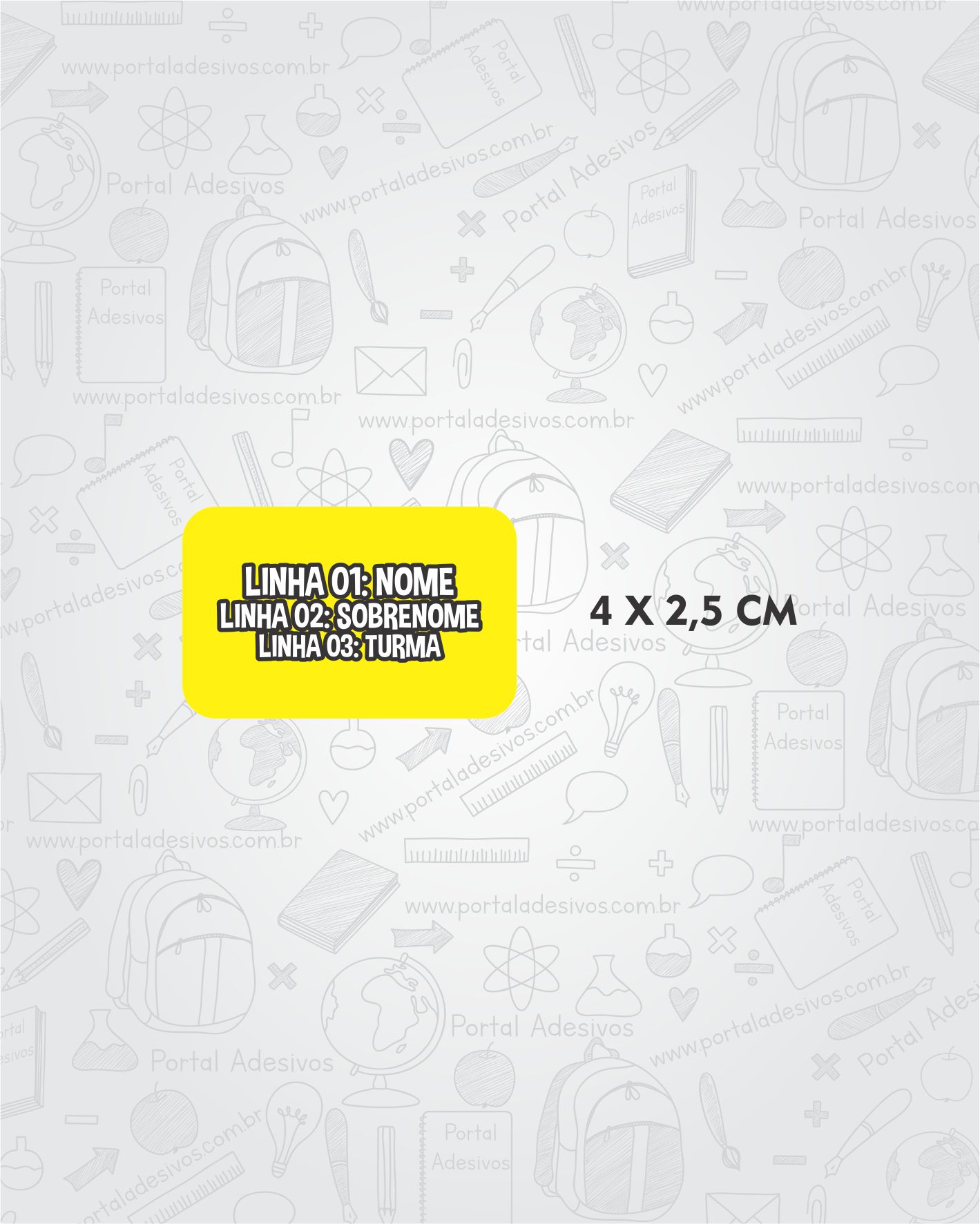 36 Etiquetas Média - 4 X 2,5 cm