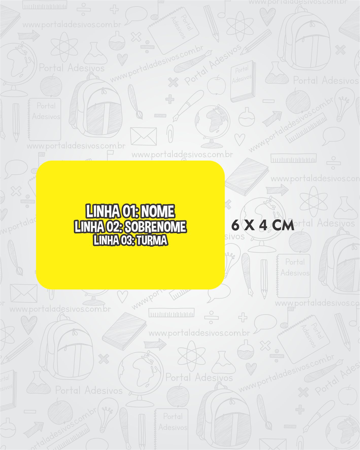 16 Etiquetas Grandes - 6 X 4 cm
