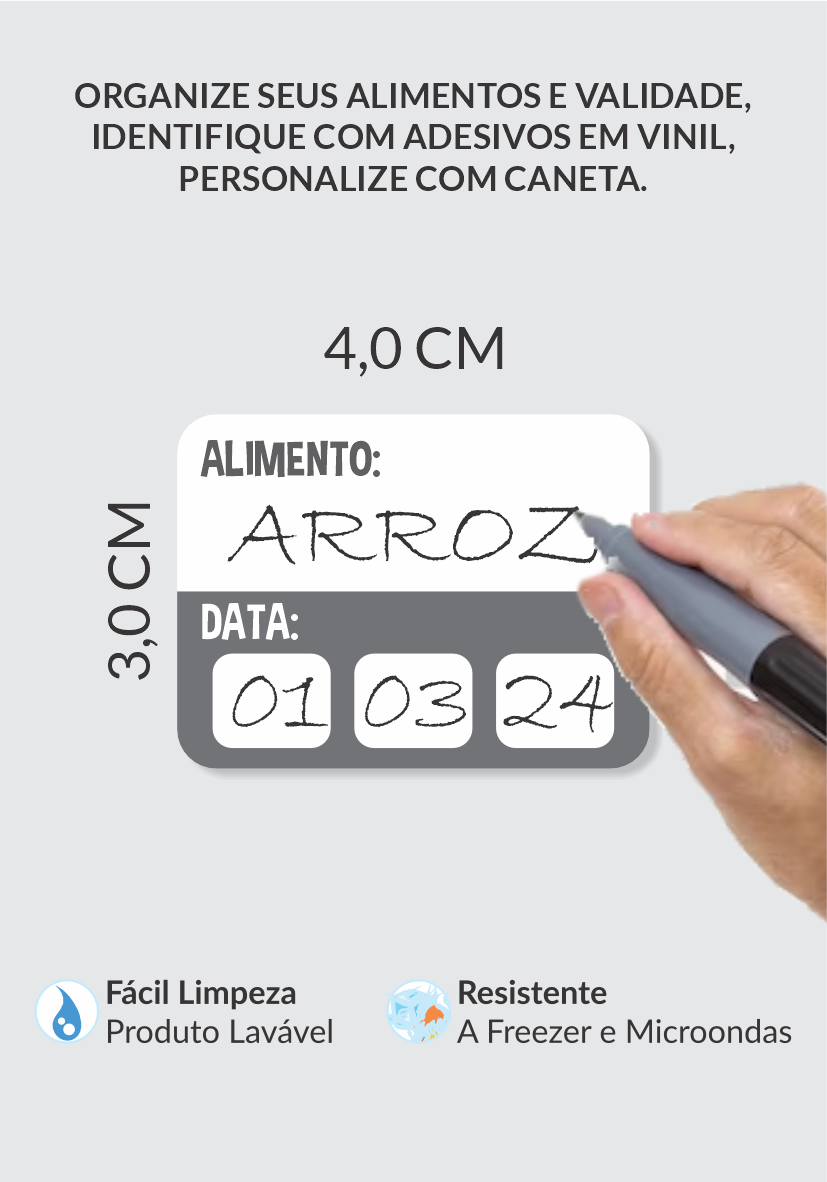 Etiquetas para identificação de Alimentos Congelados - Imagem 2