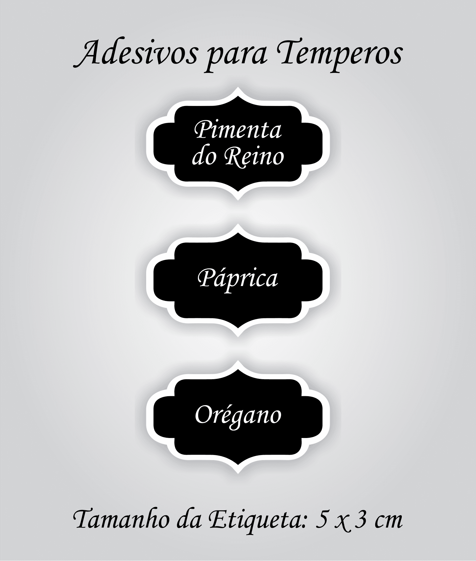 Kit de Adesivos para Temperos